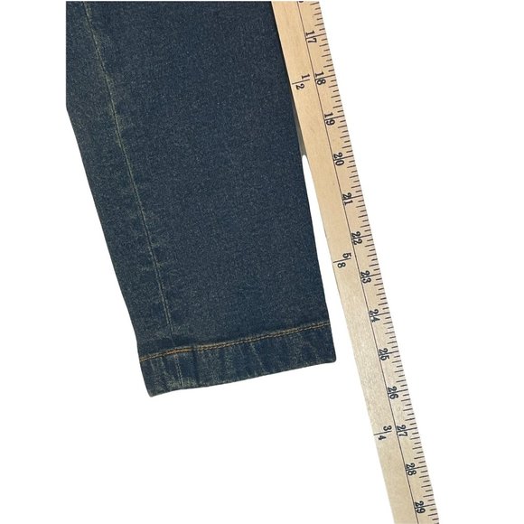 Company Ellen Tracy Button Up Mid Length Denim Coat Jean Jacket Blue Womens 6 - Picture 9 of 12